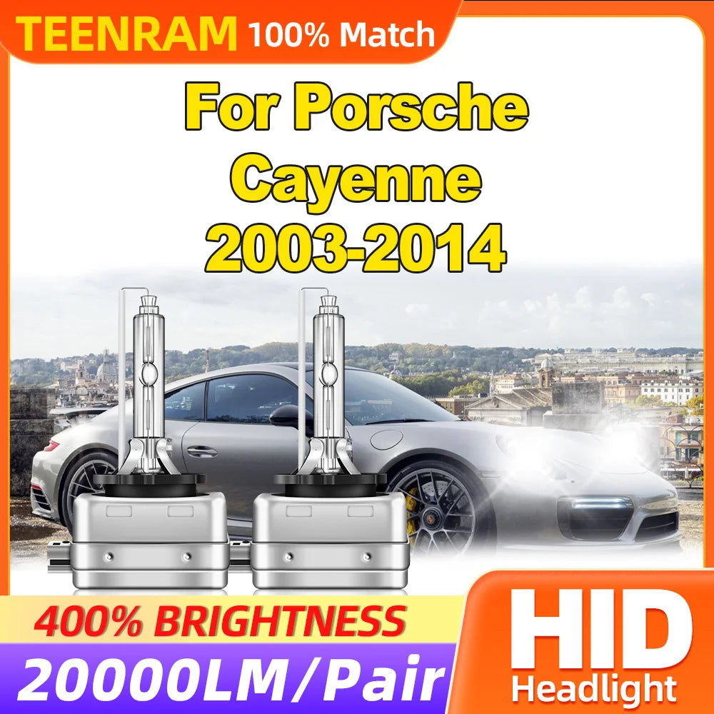 20000LM HID Xenon Headlight Bulbs 35W Auto Headlamps 6000K LED Light For Porsche Cayenne 2