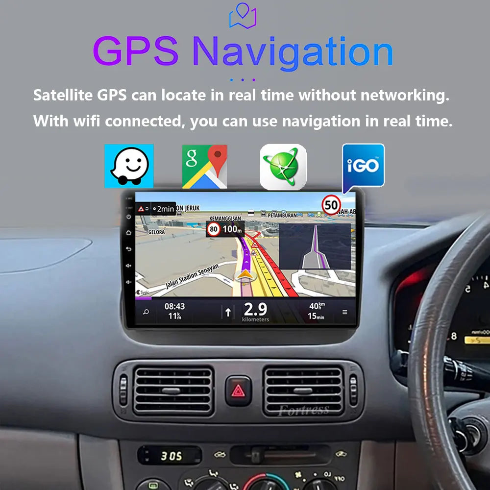 Android 16 Car GPS Radio Multimedia Video Player For Toyota Corolla 8 E110 1997-2002 RHD H