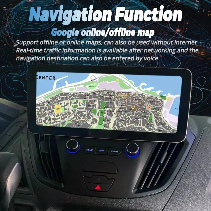 Stereo Multimedia Video Player For Ford Transit Custom 2013-2018 12.3'' Qled Screen Car To | AUTOKITSHOP