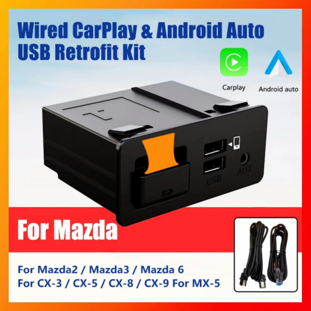 Upgrade CarPlay Android Auto USB Hub OEM to modify For Mazda 3 2 6 CX3 CX5 CX8 CX9 MX5 Ori | AUTOKITSHOP