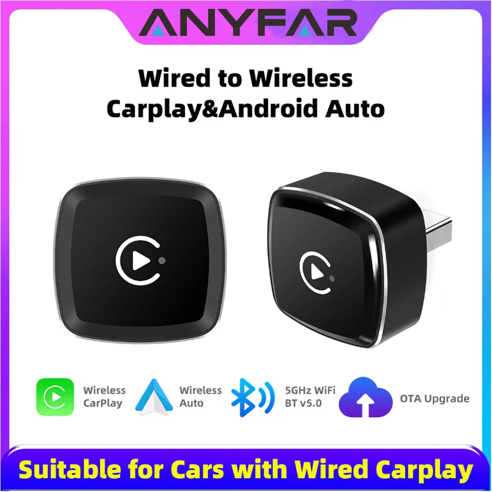 2in1 Wireless CarPlay Adapter Android Auto AI Smart Box Car Intelligent Systems For VW Toy