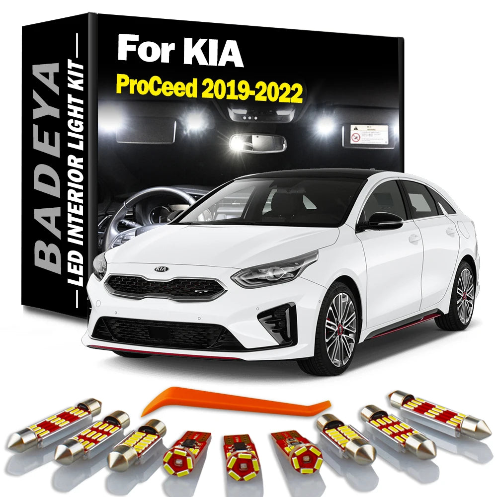 12-Piece LED Interior Light Kit for KIA - Canbus Error-Free Interior Bulbs
