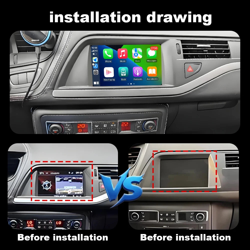 Wireless CarPlay 7 Inch Android OS Car Radio for Citroen C5 X7 2008-2017 Intelligent Multi