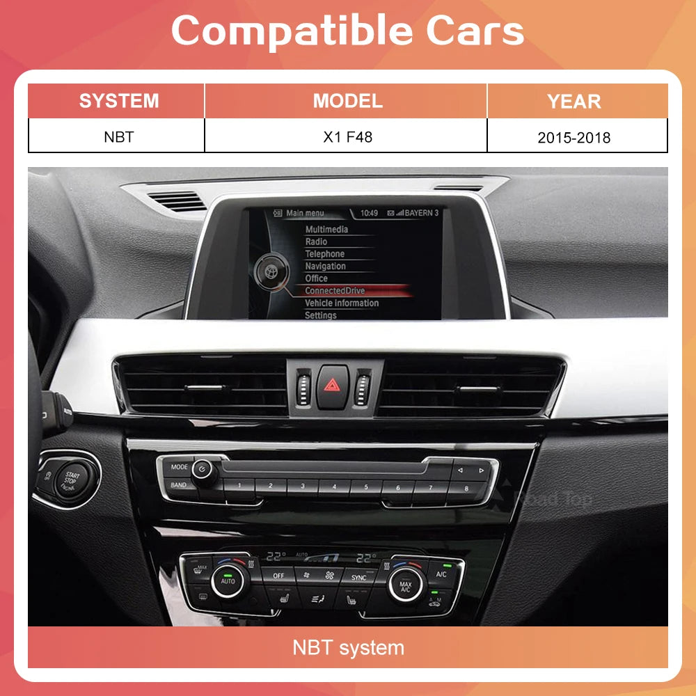 Road Top 1920*720 Touch Screen Wireless Carplay Multimedia Player Display For BMW X1 F48 2 | AUTOKITSHOP