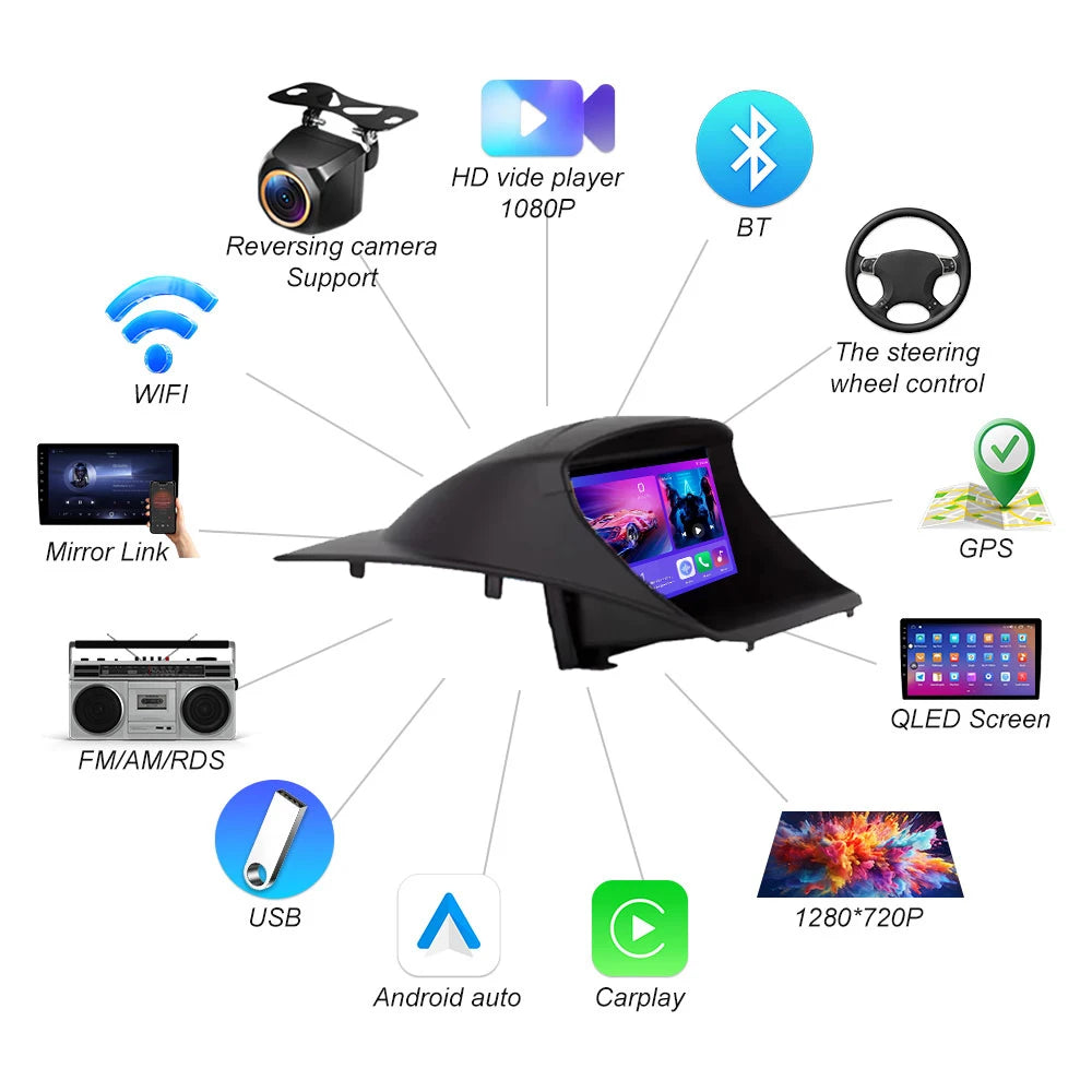 Car Radio Carplay Android 16 For Ford Fiesta Mk 6 2009 2010 2011 2012 2013 2014 -2018 Radi | AUTOKITSHOP
