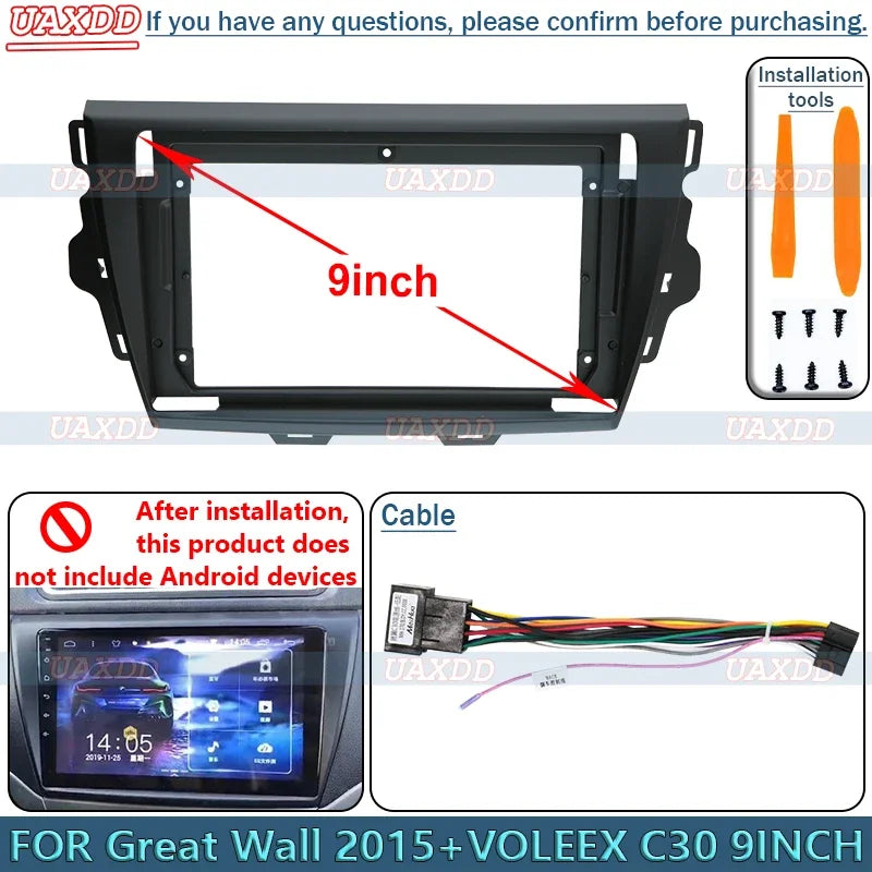 FOR Great Wall 2015 VOLEEX C30 9INCH Radio Android Stereo Frame Panel Fascia Dashboard Mul