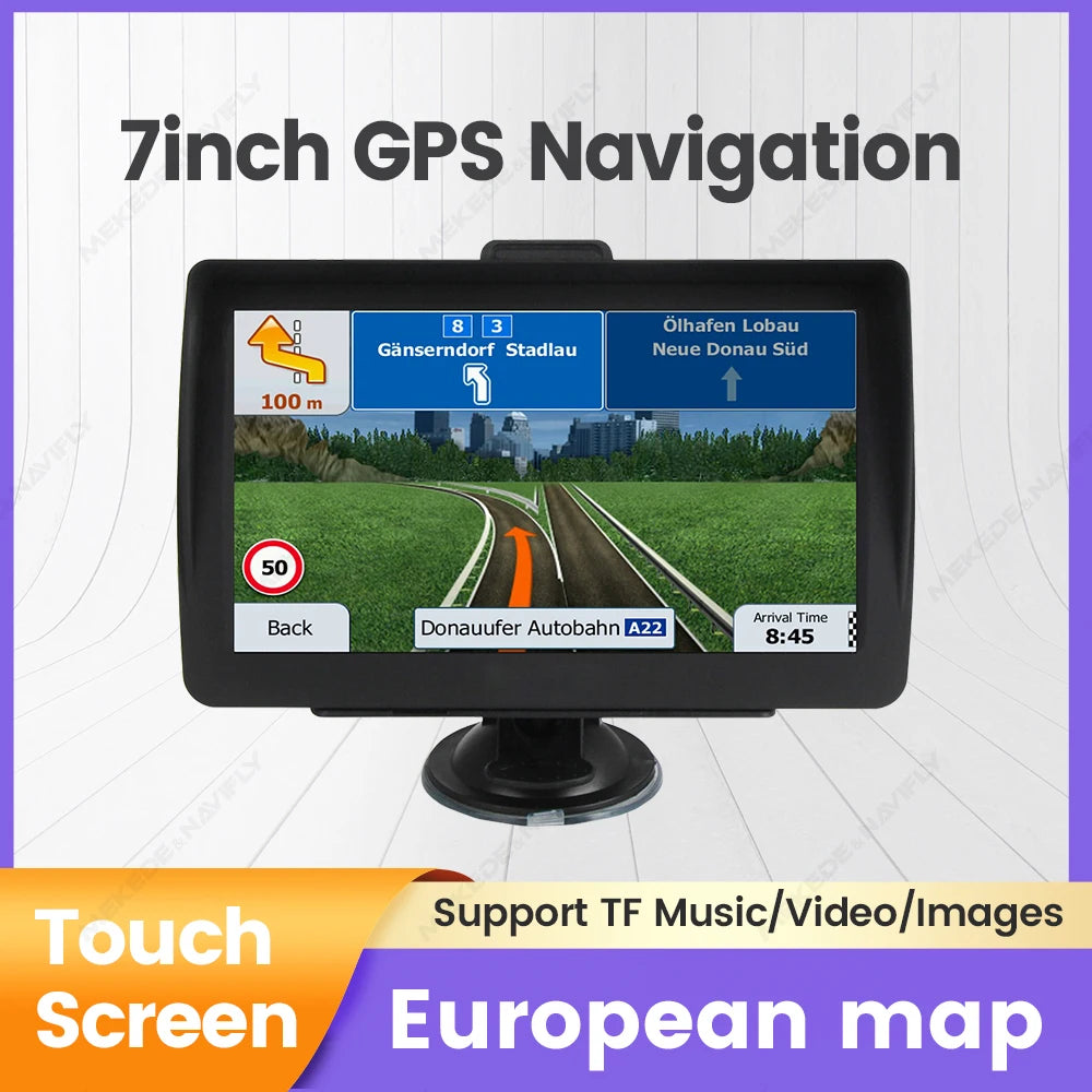 7-inch GPS Navigation Portable Truck Bus Motorhome Lorry Navigation System with AV-IN HD L