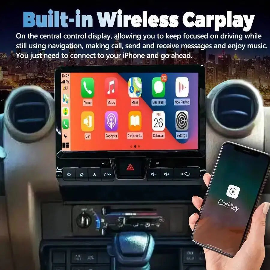 Multimedia Player For Toyota Cruiser 70 76 75 LC70 LC76 LC75 2007-2021 CarPlay 9inch Andro
