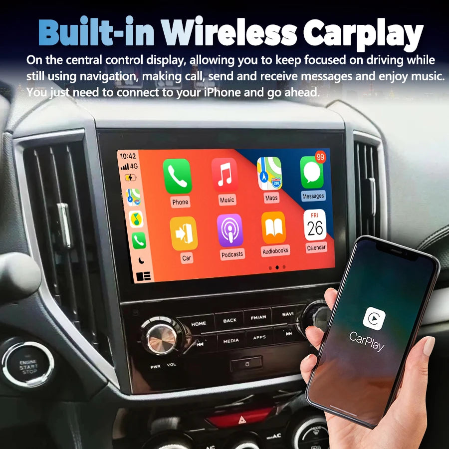 Android 14 Car Radio For Subaru Impreza Forester XV 2019-2023 Multimedia Video Player Scre