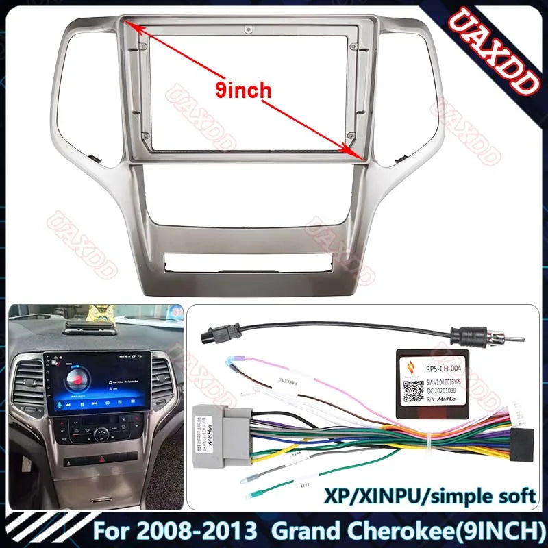 For Jeep 2008-2013 Grand Cherokee 9INCH UV Car Radio Android Stereo Audio Screen Multimedi