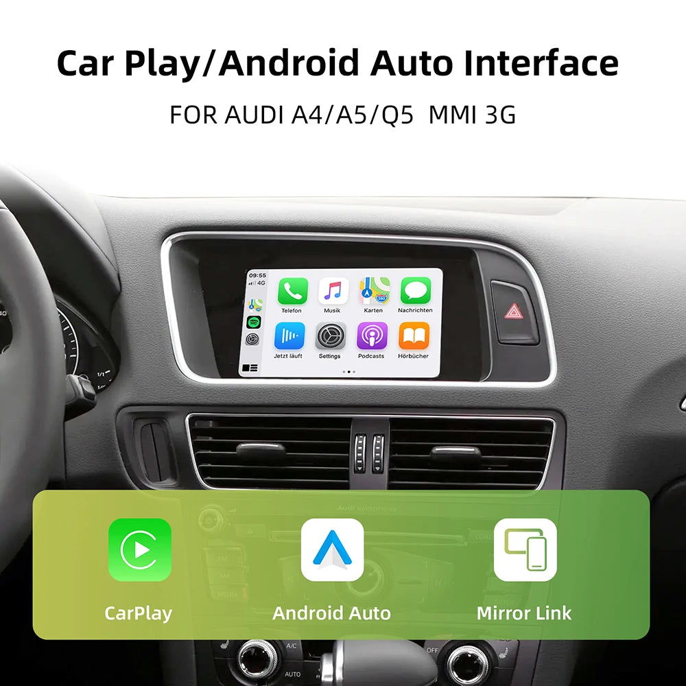 Rhythm Wireless CarPlay Android Auto Interface Adapter for Audi A4 A5 Q5 2008-2018 MMI 3G  | AUTOKITSHOP