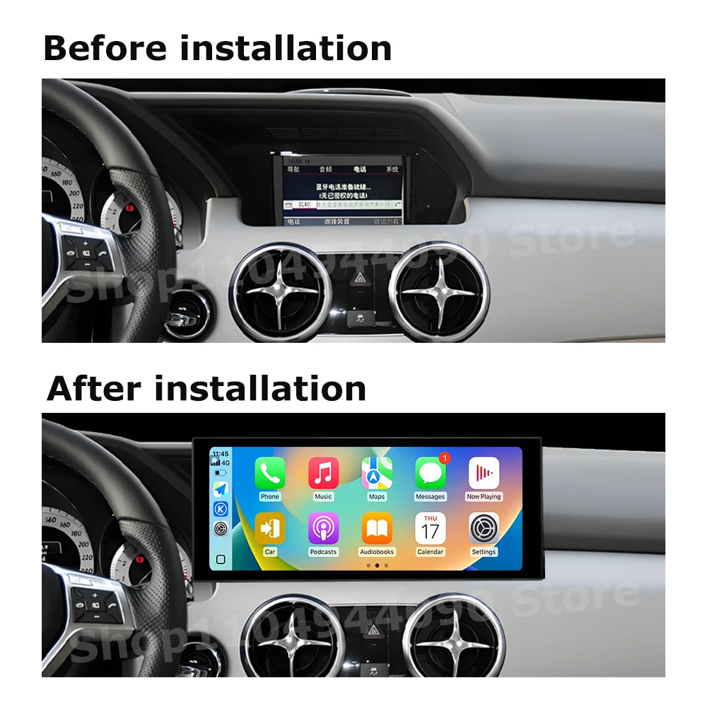 Android 14 Ultra-Thin screen for Mercedes Benz GLK X204 20013 - 20115 Wireless Carplay Car