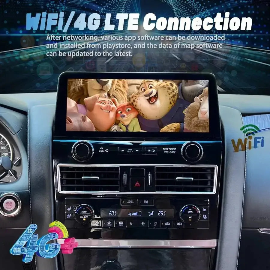 Wireless Carplay For Nissan Patrol Y62 XE SE 2012-2019 Auto Stereo 12.3inch Android13 Car  | AUTOKITSHOP