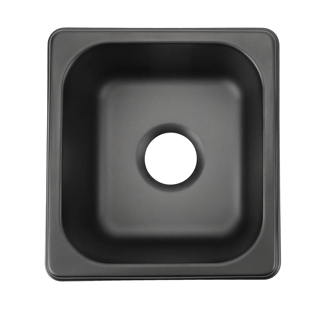 176×162×65mm RV Sink 304 Stainless Steel Black Electroplated Drop in Bar Sink for Boat RV Bathro - Automotive LED Light
