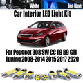 LED Interior Light Kit for Peugeot 308 SW CC T9 B9 GTI Tuning 2008-2012 - Canbus Dome Map Door Trunk Bulbs | AUTOKITSHOP