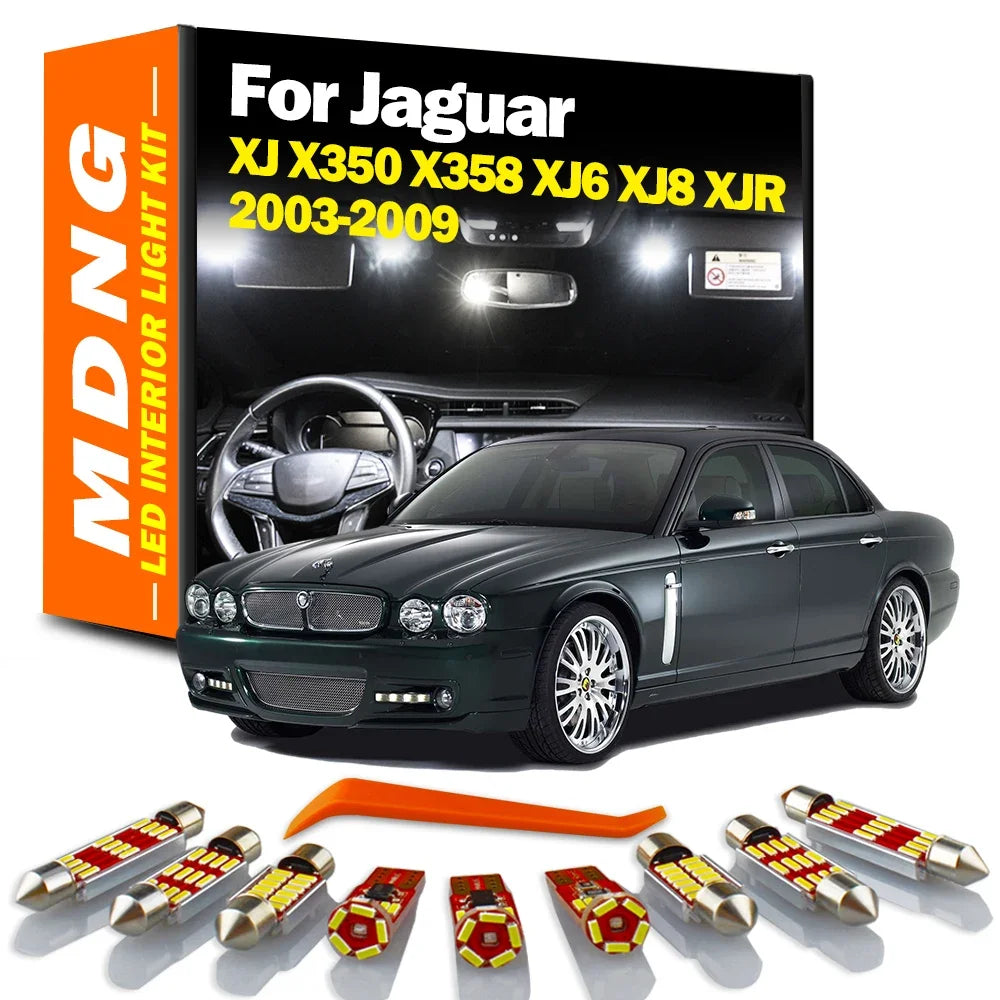 26-Piece LED Interior Light Kit for Jaguar XJ X350 X358 XJ6 XJ8 XJR 2003-2007 - Canbus Dome Map Door Trunk Bulbs | AU...