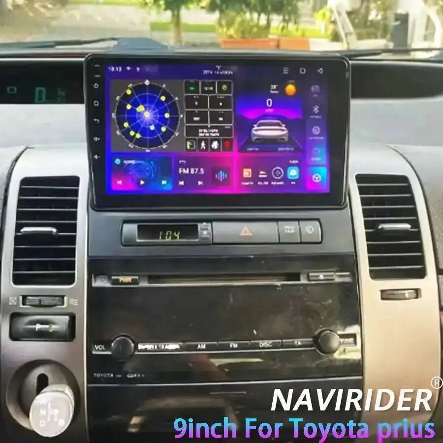 Android 15 Car Radio Stereo 9inch AI Voice CarPlay For Toyota Prius 2006 GPS Navigation Mu