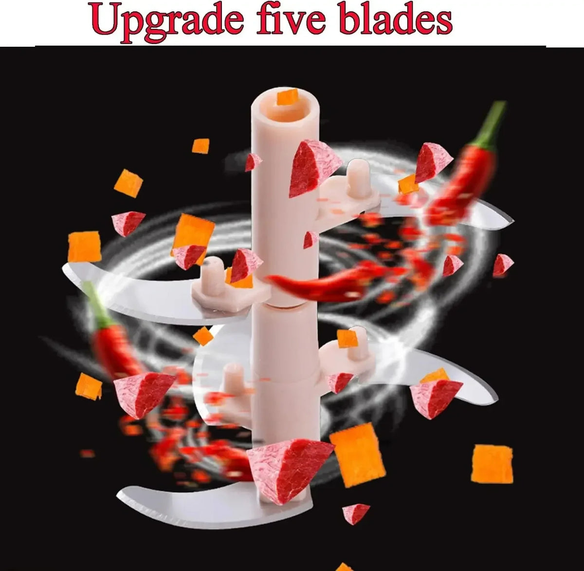 Manual Garlic Chopper 500/900ML Garlic Press Food Vegetables Cutter Meat Grinders Kitchen Gadget - Automotive LED Light