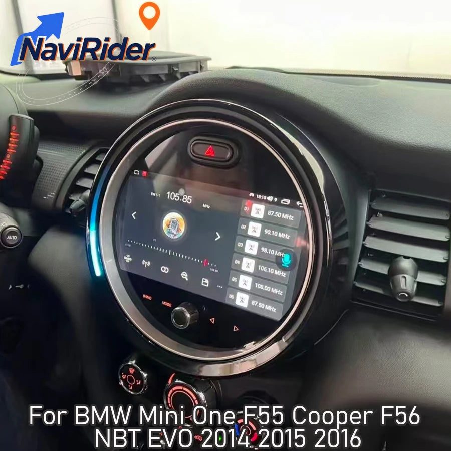 9" Screen Navigation Android 15 Head Unit Carplay For BMW Mini One F55 Cooper F56 NBT EVO