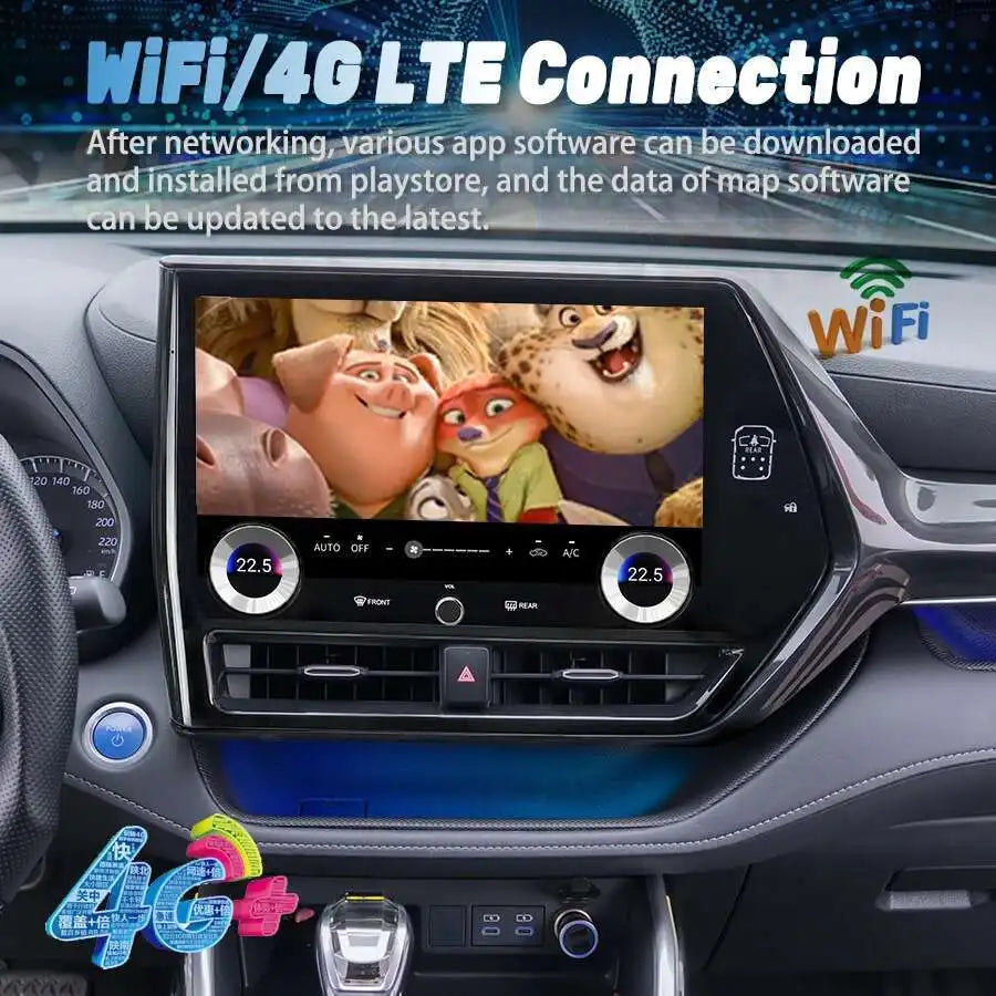2K HD Screen Android Multimedia Video Player For TOYOTA Highlander CROWN KLUGER CarPlay Au | AUTOKITSHOP