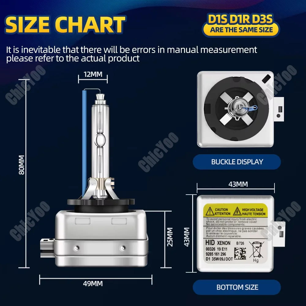 6000K White 35W D1S HID Xenon Headlamp Bulbs Canbus No error Car Front Lights 12V For BMW