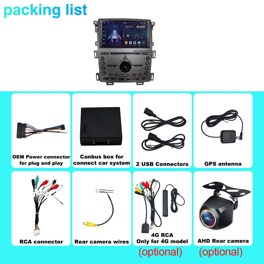 4G For Ford Edge 2011 2012 2014 2015 5G WIFI Car Android Auto Radio Carplay Navigation Mul
