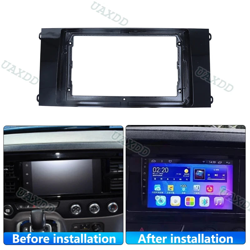 For 2021-2022 FORD Transit PRO 9INCH 2 Din Car radio Android frame fascia cable video harn