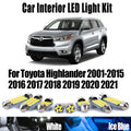 LED Interior Light Kit for Toyota Highlander 2001- 2019 - Canbus Dome Map Door Trunk Bulbs | AUTOKITSHOP
