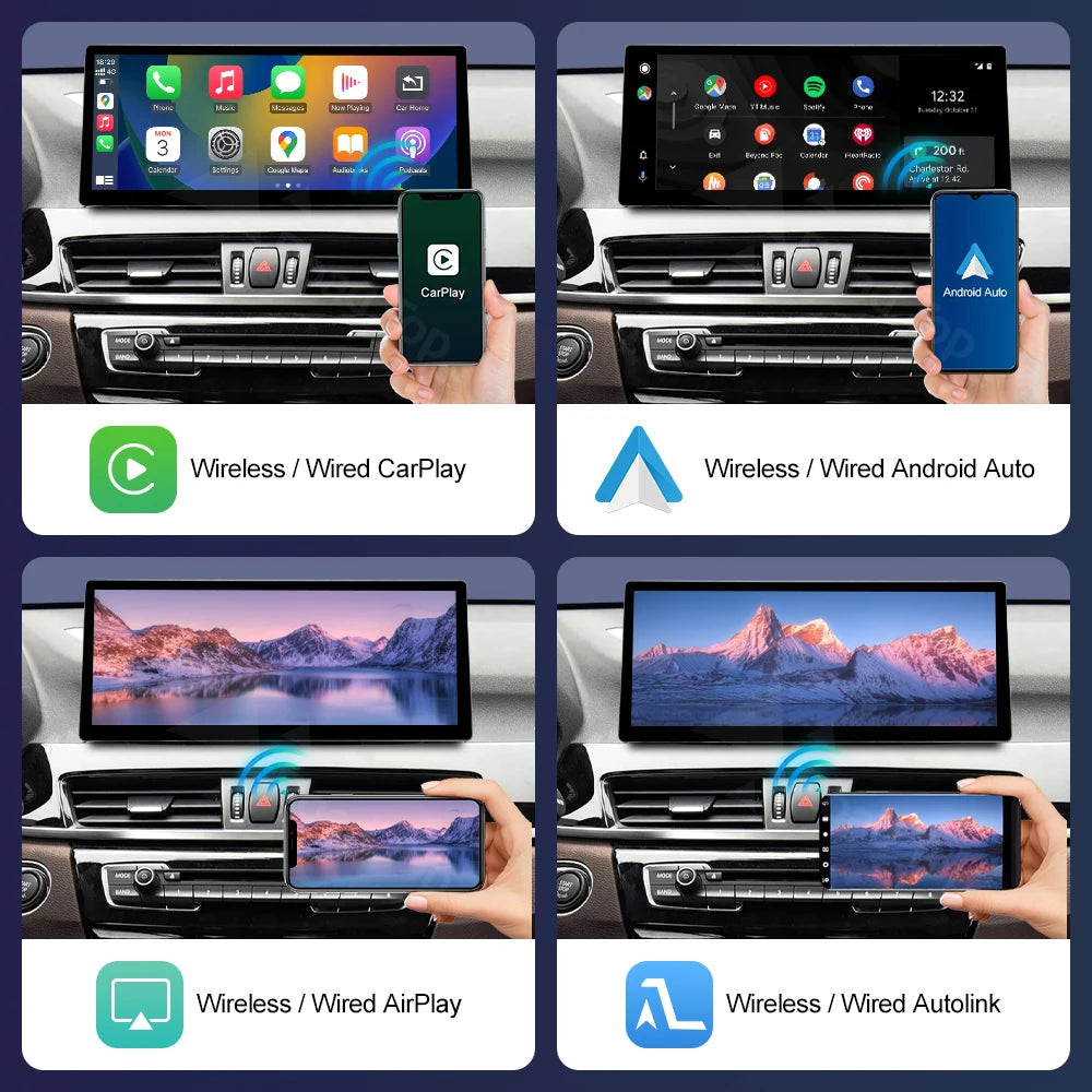 1920*720 Multimedia Touch Screen Wireless Carplay Display For BMW X1 F48 2015-2022 Head Un