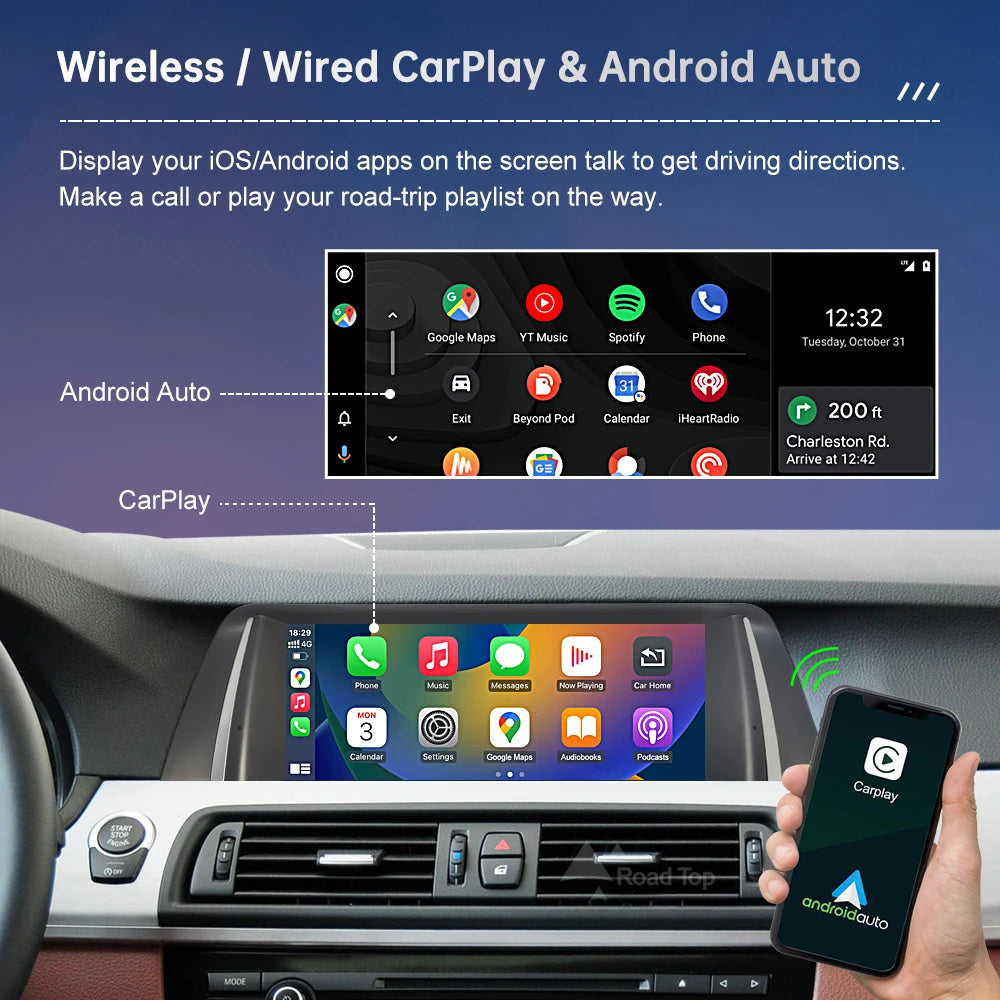 1920*720 Touch Screen For BMW 5 Series F10 F11 2011-2017 Wireless Carplay Display Android  | AUTOKITSHOP