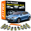 ZITWO 16Pcs LED Bulb Interior Light Kit For Renault Megane Estate Grandtour Wago for Renault MK3 - Canbus LED Car Light
