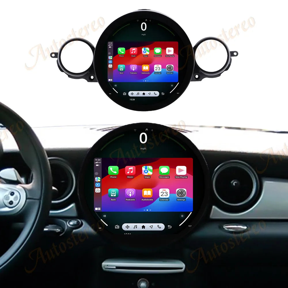 11.7 Inch HD Screen CarPlay Android 14 For BMW mini 2007-2011 Car Radio Multimedia Player