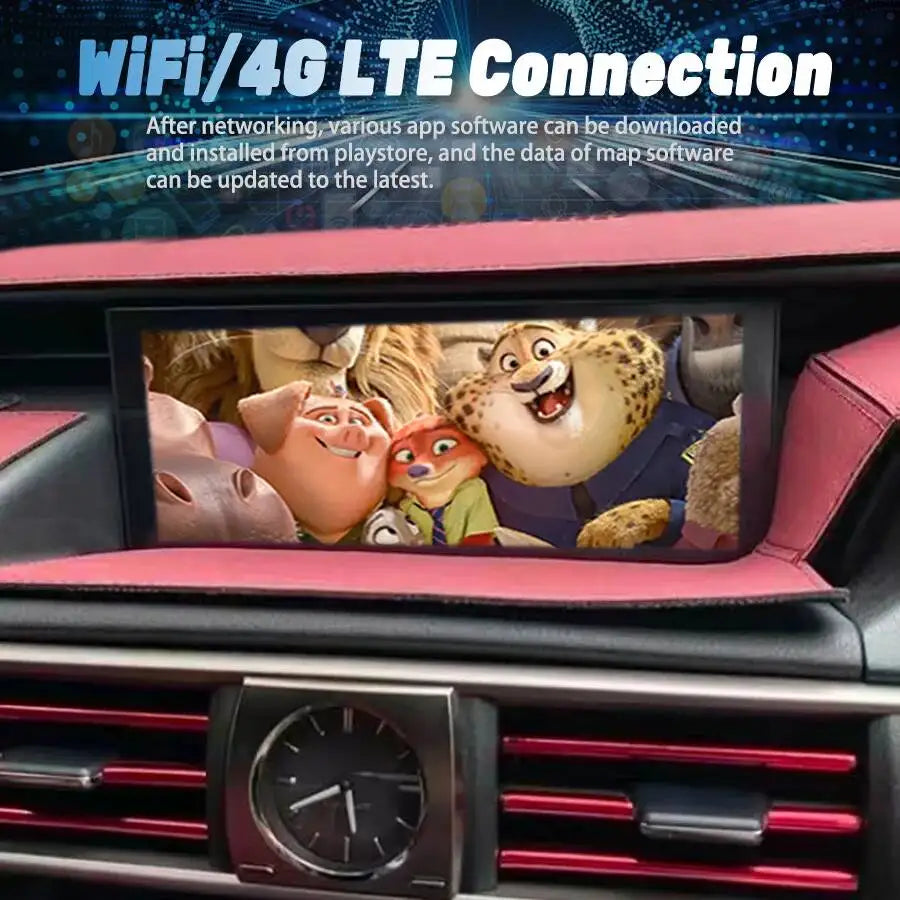 Stereo 4G WiFi Car Multimedia Player CarPlay 10.25“ RHD Android Screen For Lexus IS RC 200