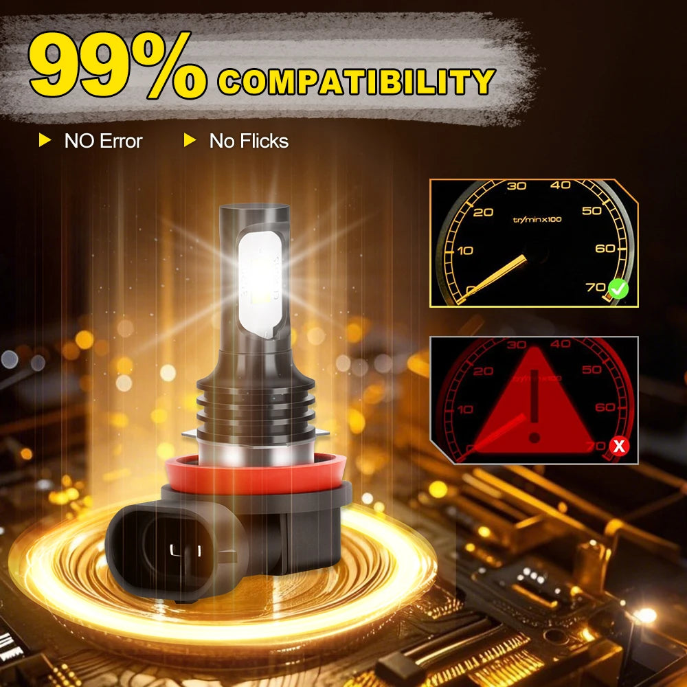 2/6Pcs LED Headlight 180W Ultra Bright Car Bulb Fog Light Lamp 6000K Canbus For Ford Explo