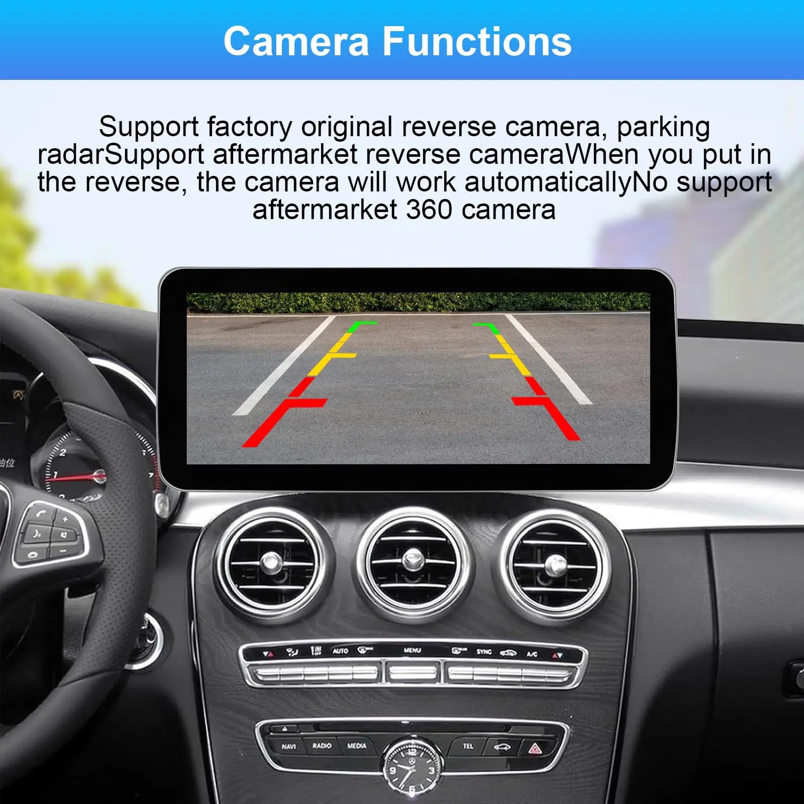 12.3" Android Radio for Mercedes Benz C Class W205 GLC X253 2015-2018 NTG 5.0 Qualcomm 668