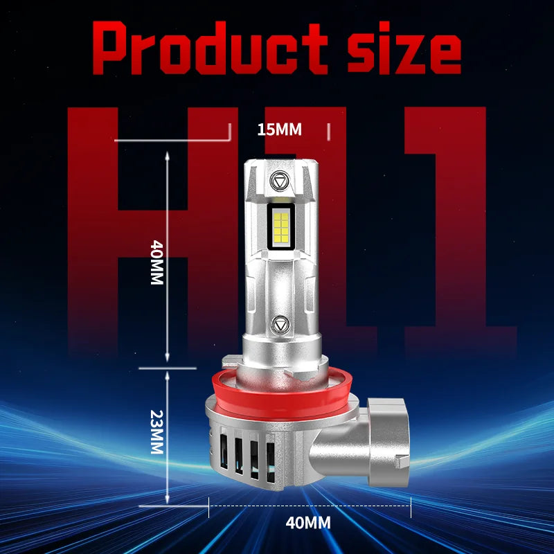 H11 Car LED Fog Light Bulb Auto Headlight 100W H8 H9 12V Car Bulbs Super Bright Turbo Lamp