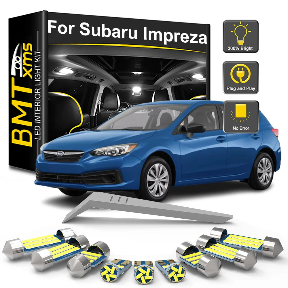 LED Interior Light Kit for Subaru Impreza 1990-2015 - Canbus Dome Map Door Trunk Bulbs | AUTOKITSHOP