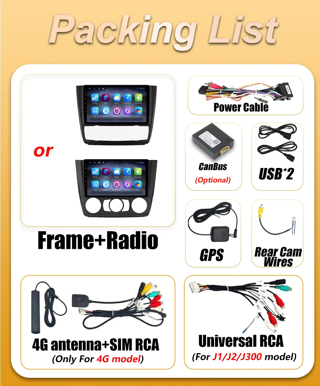 Android 16 Auto Car Radio For BMW 1 Series E81 E82 E87 E88 116i 118i 120i 130i 2004 - 2012 | AUTOKITSHOP