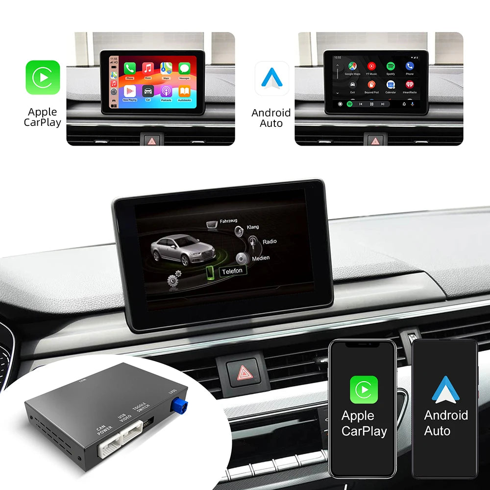 Wireless CarPlay For Audi A3/A4/A5/A6/A7/Q2L/Q5L/Q7 2014-2018 MIB MMI 3G Android Auto Mirr | AUTOKITSHOP