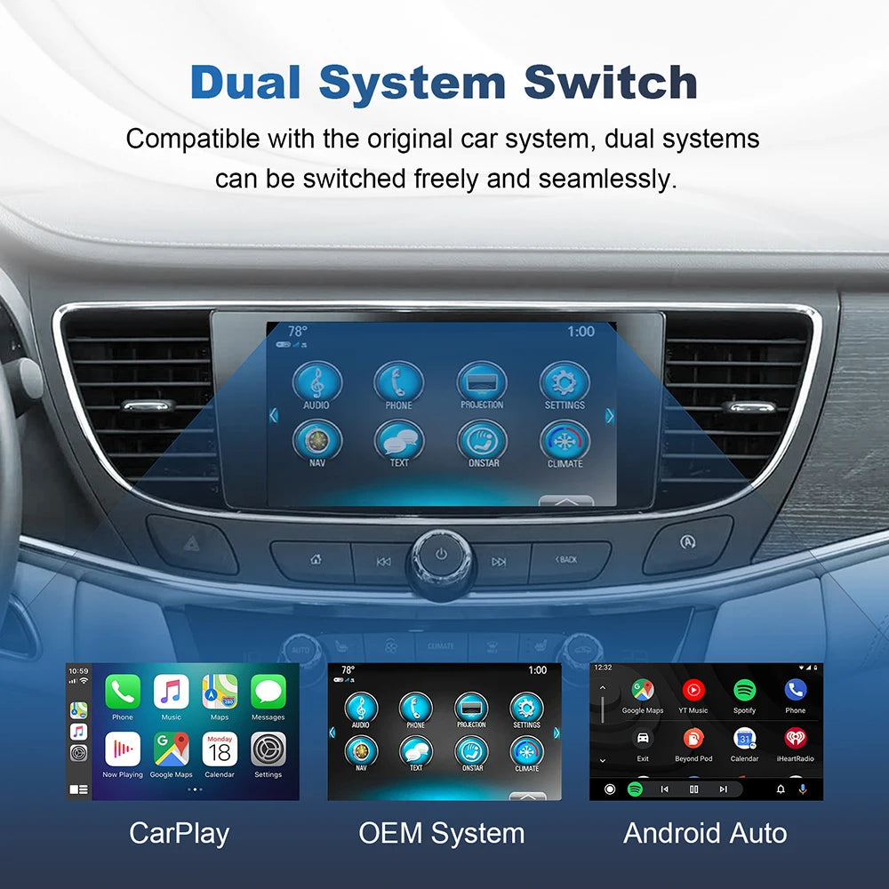 ANYFAR Wireless Carplay Android Auto Module For Buick LaCross Regal Envision Verano 2014-2 | AUTOKITSHOP