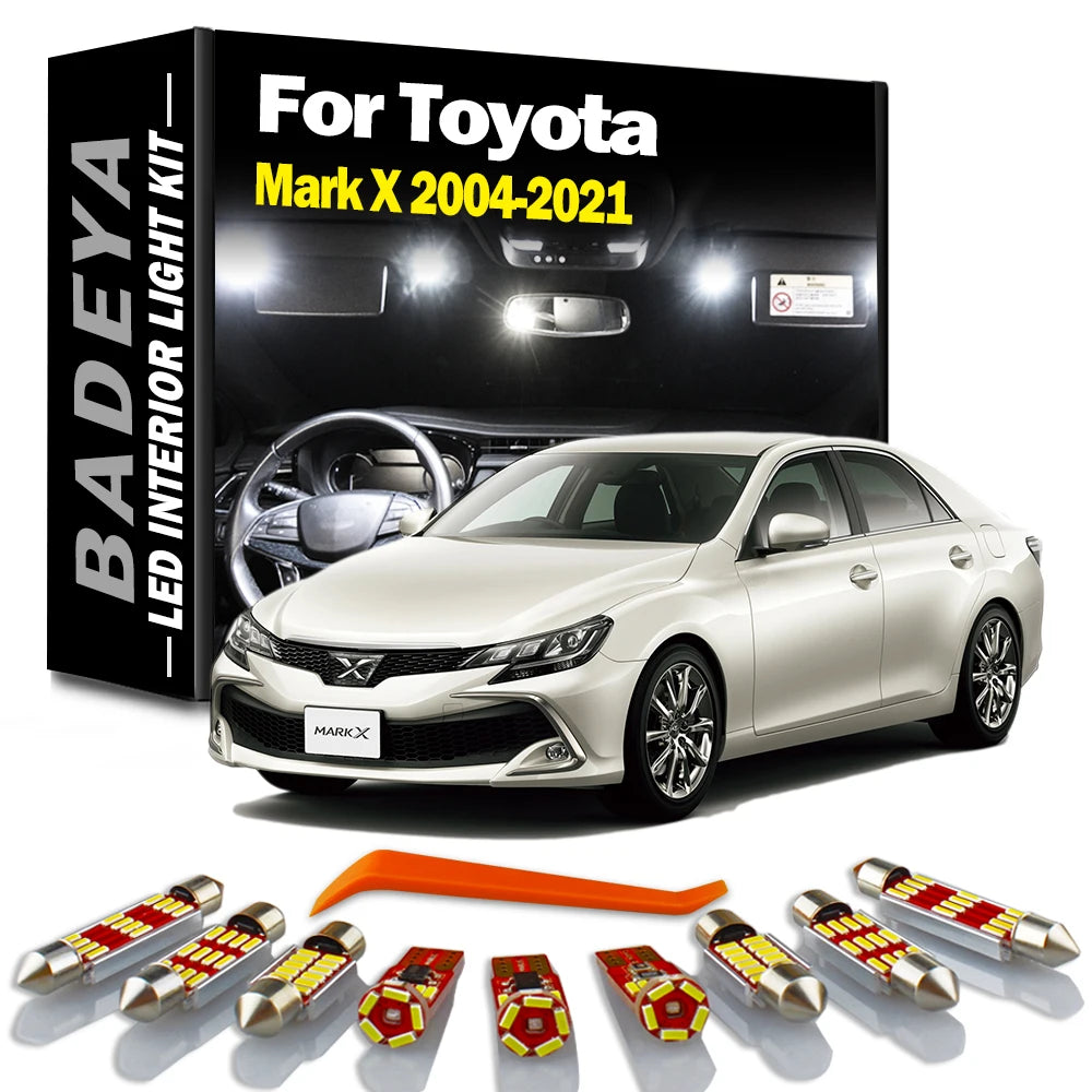 BADEYA LED Interior Map Dome Light Kit For Toyota Mark X 2004-2015 2016 2017 2018 2019 202