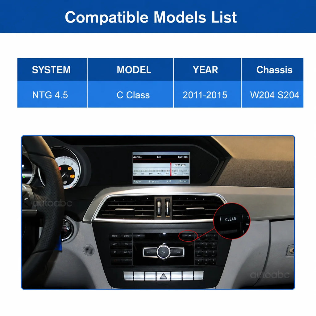 8.8" Car Multimedia Player Screen For Mercedes Benz W204 C Class 2011-2015 with Android Au | AUTOKITSHOP