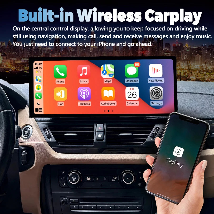 15.8inch Android For BMW X1 E84 2009-2015 Car Stereo Radio Multimedia Screen Player GPS Na