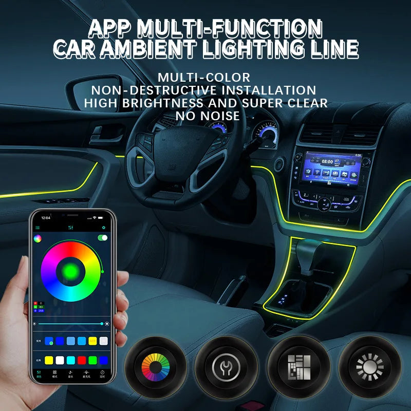 RGB - Ambient Light - App Control - Car Interior Lighting | AUTOKITSHOP