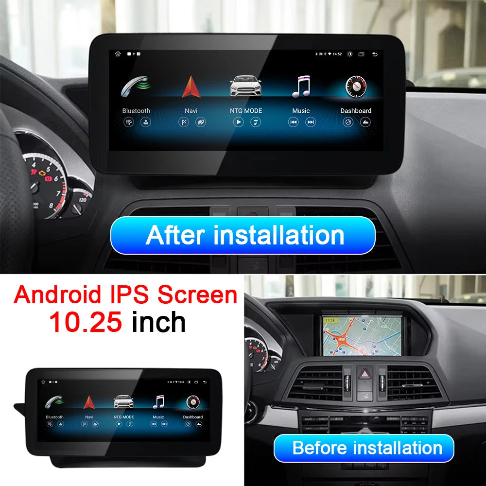 10.25INCH Android 14 Car Radio For Mercedes Benz E-Class A207 W207 C207 NTG 4.0 4.5 Autora