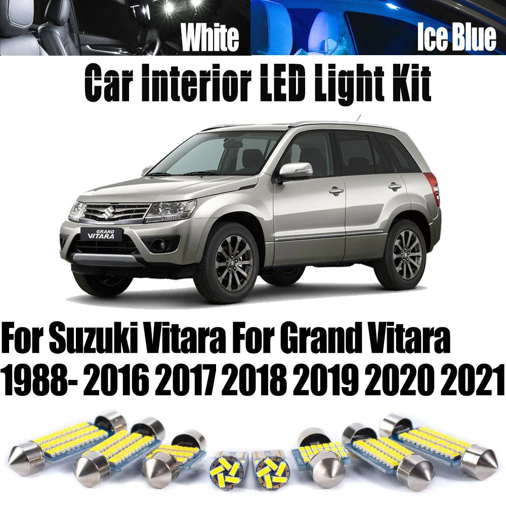 LED Interior Light Kit for Suzuki Vitara For Grand Vitara 1988- 2016 - Canbus Dome Map Door Trunk Bulbs | AUTOKITSHOP