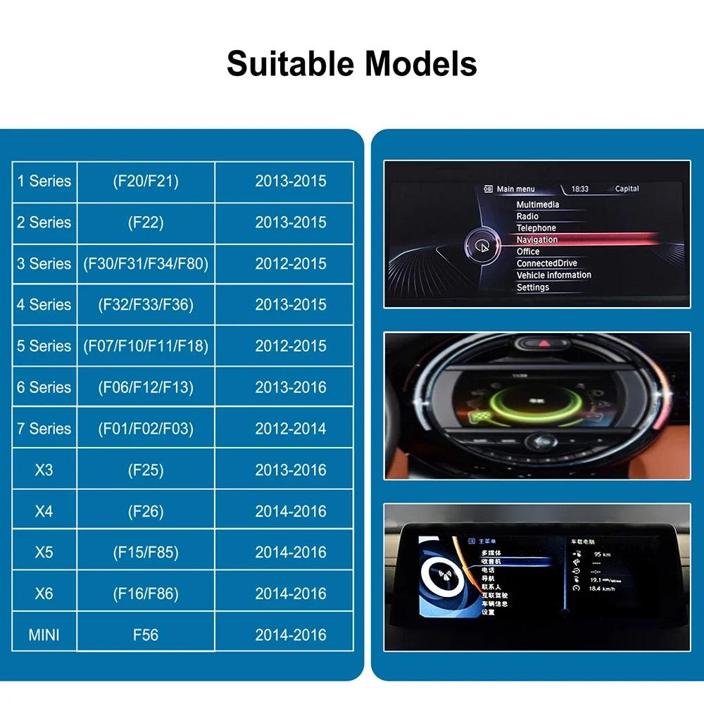Wireless CarPlay for BMW NBT ID4 System 1 2 3 4 5 6 7 Series 1 X3 X4 X5 X6 MINI CarPlay In