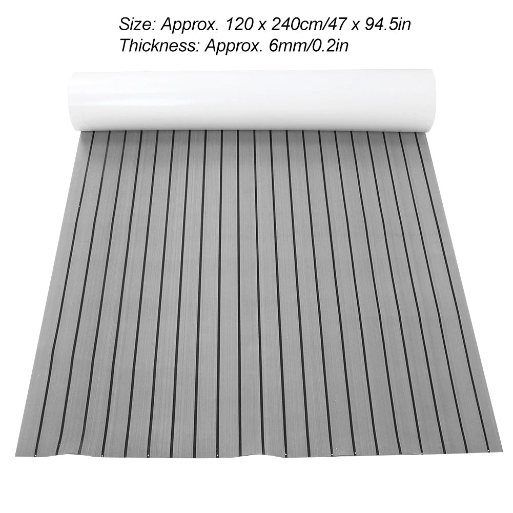 120x240cm Boat EVA Foam Teak Floor Mat Non-Slip Self-Adhesive Pad Cuttable Waterproof Marine Car - Automotive LED Light