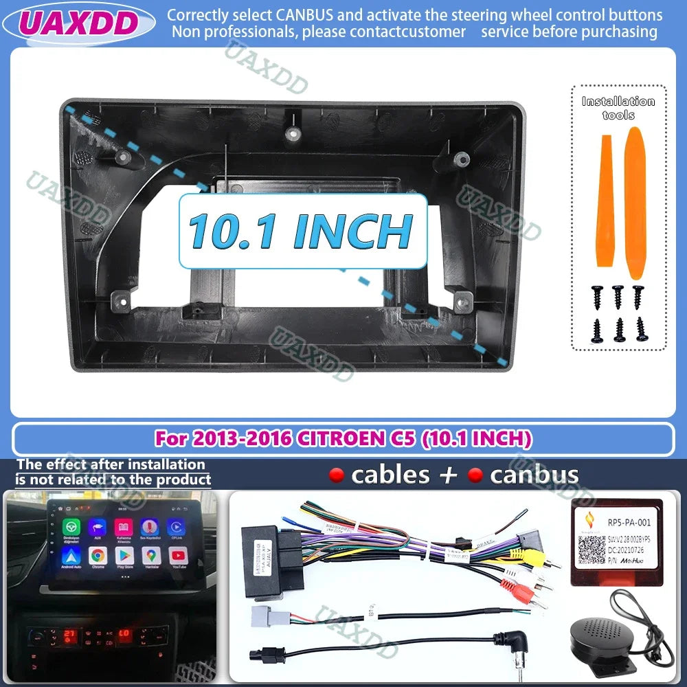 For 2013-2016 CITROEN C5 10.1INCH Car stereo MP5 Android frame panel fascia cable video ha