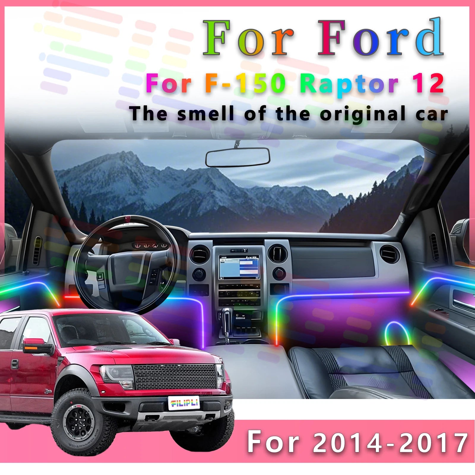 RGB - Ambient Light - for Ford - App Control - Car Interior Lighting | AUTOKITSHOP